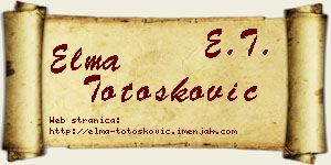 Elma Totošković vizit kartica